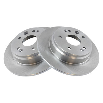 TRQ® - Plain Solid Rear Disc Brake Rotors