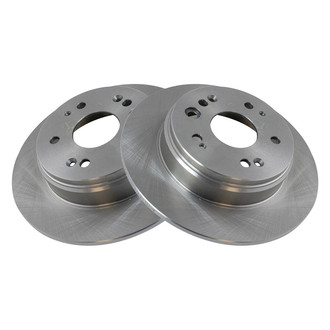 TRQ® - Plain Solid Rear Disc Brake Rotors