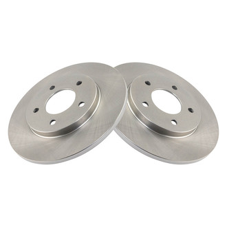 TRQ® - Plain Solid Rear Disc Brake Rotors