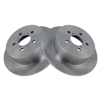 TRQ® - Plain Solid Rear Disc Brake Rotors