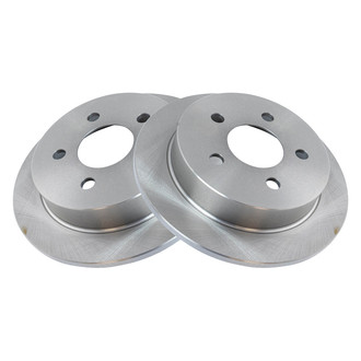 TRQ® - Plain Solid Rear Disc Brake Rotors