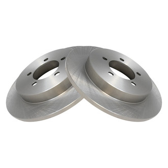TRQ® - Plain Solid Rear Disc Brake Rotors