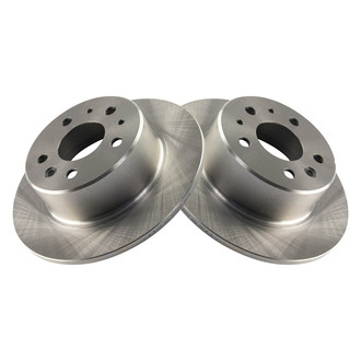 TRQ® - Plain Solid Rear Disc Brake Rotors