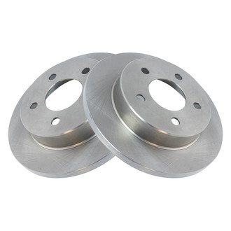 TRQ® - Plain Solid Rear Disc Brake Rotors