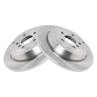 TRQ® - Plain Solid Rear Disc Brake Rotors