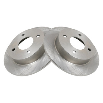 TRQ® - Plain Solid Rear Disc Brake Rotors