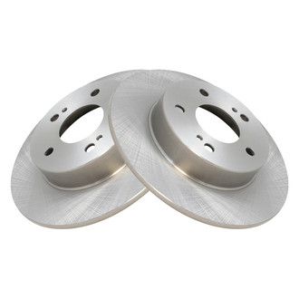 TRQ® - Plain Solid Rear Disc Brake Rotors