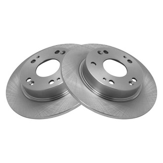TRQ® - Plain Solid Rear Disc Brake Rotors
