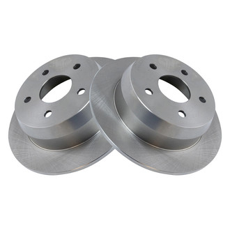 TRQ® - Plain Solid Rear Disc Brake Rotors