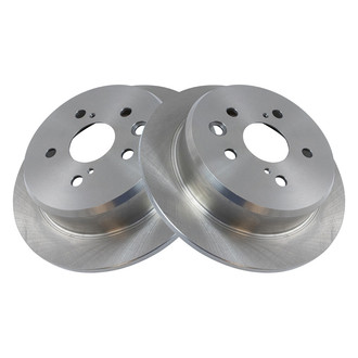 TRQ® - Plain Solid Rear Disc Brake Rotors