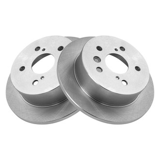 TRQ® - Plain Solid Rear Disc Brake Rotors