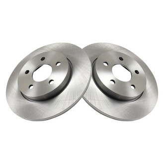 TRQ® - Plain Solid Rear Disc Brake Rotors