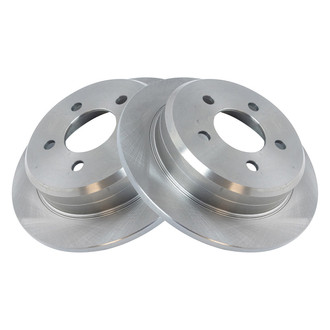 TRQ® - Plain Solid Rear Disc Brake Rotors