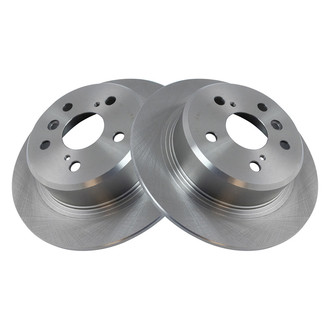 TRQ® - Plain Solid Rear Disc Brake Rotors