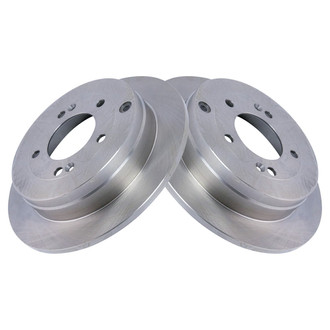 TRQ® - Plain Solid Rear Disc Brake Rotors