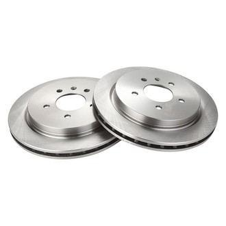 TRQ® - Plain Vented Rear Disc Brake Rotors