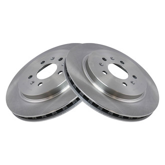 TRQ® - Plain Vented Rear Disc Brake Rotors
