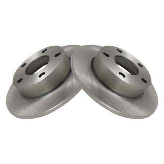 TRQ® - Plain Solid Rear Disc Brake Rotors