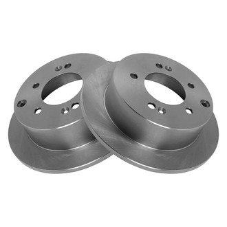TRQ® - Plain Solid Rear Disc Brake Rotors