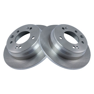 TRQ® - Plain Solid Rear Disc Brake Rotors