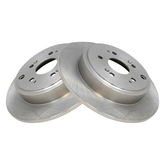 TRQ® - Plain Solid Rear Disc Brake Rotors