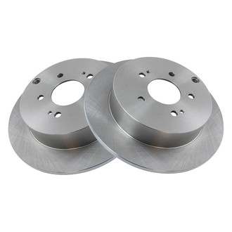 TRQ® - Plain Solid Rear Disc Brake Rotors