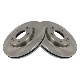 TRQ® - Plain Vented Front Disc Brake Rotors