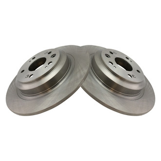 TRQ® - Plain Vented Rear Disc Brake Rotors