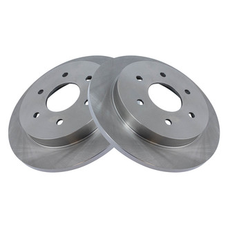 TRQ® - Plain Solid Rear Disc Brake Rotors