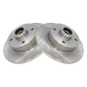 TRQ® - Plain Solid Rear Disc Brake Rotors