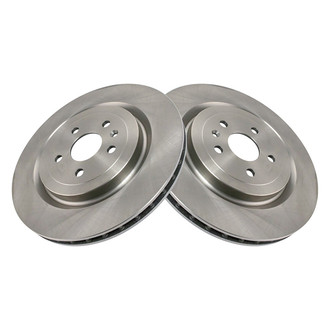 TRQ® - Plain Vented Rear Disc Brake Rotors