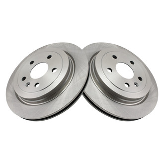 TRQ® - Plain Vented Rear Disc Brake Rotors