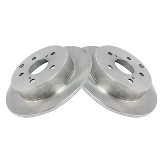 TRQ® - Plain Solid Rear Disc Brake Rotors
