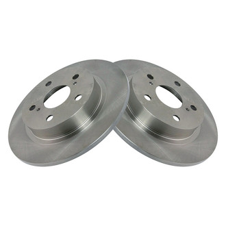 TRQ® - Plain Solid Rear Disc Brake Rotors