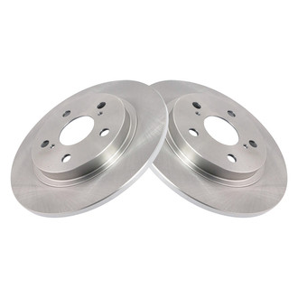 TRQ® - Plain Solid Rear Disc Brake Rotors