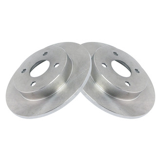 TRQ® - Plain Solid Rear Disc Brake Rotors