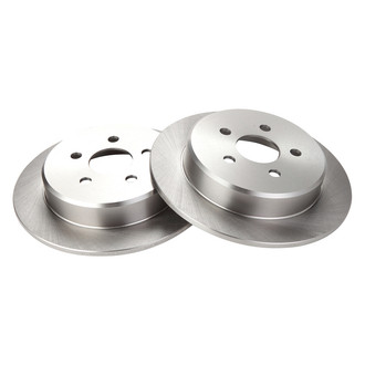 TRQ® - Plain Solid Rear Disc Brake Rotors