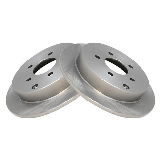 TRQ® - Plain Solid Rear Disc Brake Rotors