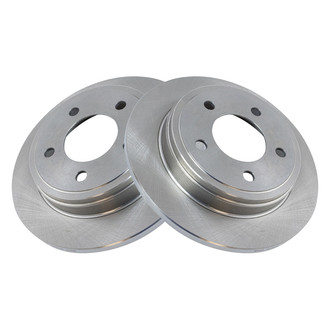 TRQ® - Plain Solid Rear Disc Brake Rotors