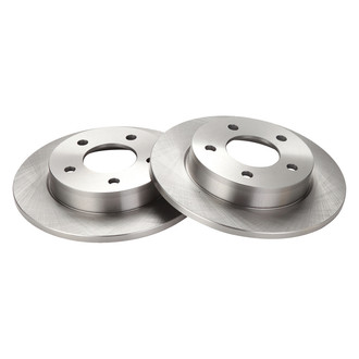 TRQ® - Plain Solid Rear Disc Brake Rotors