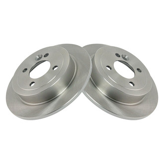 TRQ® - Plain Solid Rear Disc Brake Rotors