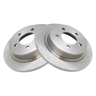TRQ® - Plain Solid Rear Disc Brake Rotors