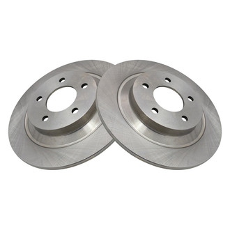 TRQ® - Plain Solid Rear Disc Brake Rotors