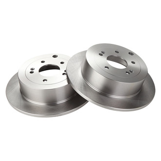 TRQ® - Plain Solid Rear Disc Brake Rotors