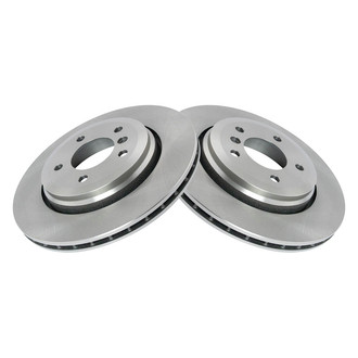 TRQ® - Plain Vented Rear Disc Brake Rotors
