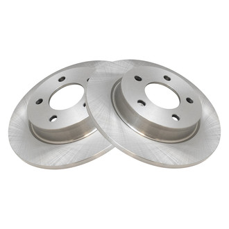 TRQ® - Plain Solid Rear Disc Brake Rotors
