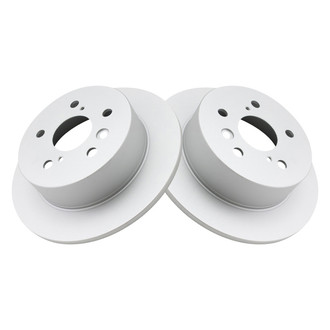 TRQ® - Plain Solid Rear Disc Brake Rotors