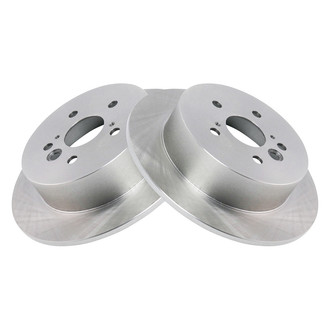 TRQ® - Plain Solid Rear Disc Brake Rotors