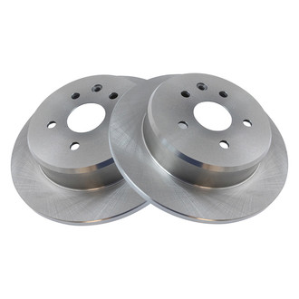 TRQ® - Plain Solid Rear Disc Brake Rotors