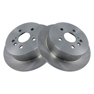 TRQ® - Plain Solid Rear Disc Brake Rotors